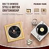 Procut Global 16x16" Matte Yellow Vinyl Record Frame for 12 Inch LP Disc- Round Modern Display Photo Frame for Vinyl CD Records - Engineered Wood with Shatterproof Perspex Front - Ivory Mount #5