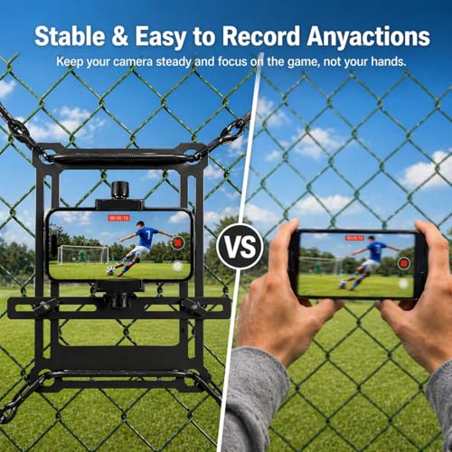 Gitaobac Fence Phone Mount for Baseball Games, Compatible with iPhone, GoPro, Mevo Start, Flexible, Durable, Ideal for Baseball, Softball, and Football Recording - image 3