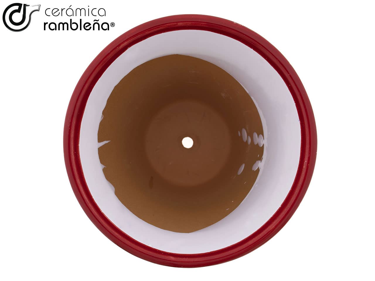 Ceramic RAMBLEÑA | Garnki z czerwonego błota | Dekoracyjne doniczki | Doniczki ceramiczne | Doniczki zewnętrzne | Rainbow - Model D102 | 100% Ręcznie robiona dekoracja | 20x20x17 cm