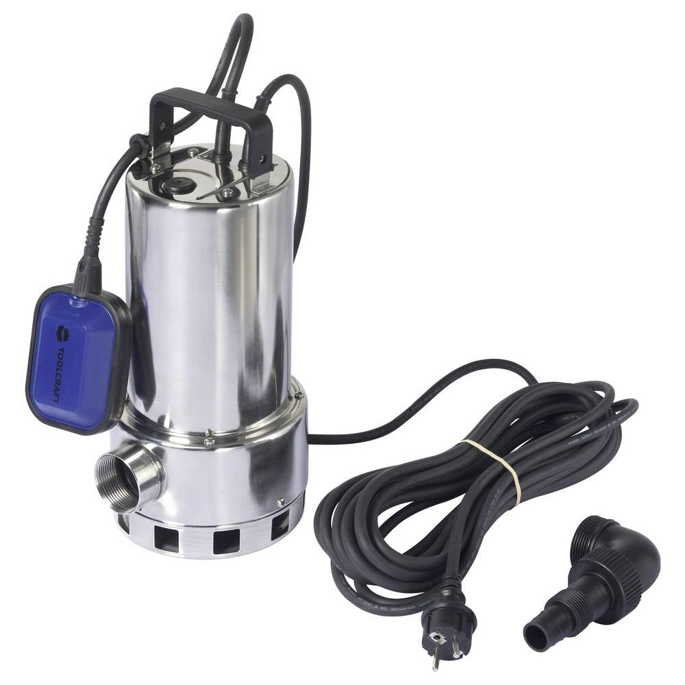 TOOLCRAFT TO-9825720 Pompe Submersible pour eaux chargées 18500 l/h 8 m
