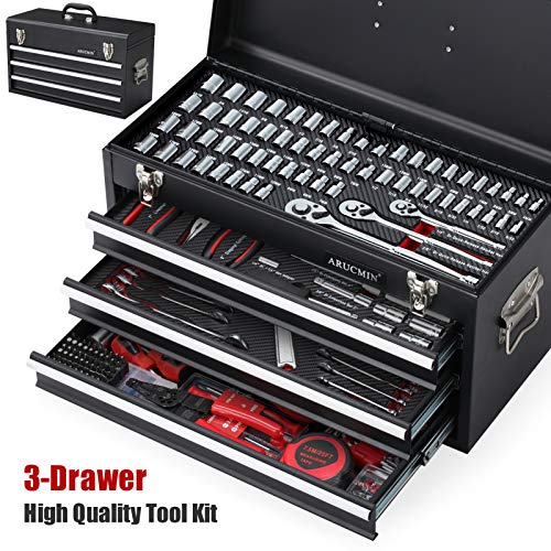 ARUCMIN 438-Piece Mechanics Tool Set with 3-Drawer Heavy Duty Metal Box Repair Tool Kit by ARUCMIN - Image 6