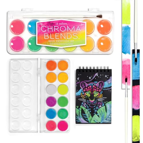 Ooly Chroma Blends Neon Watercolor Paint Set