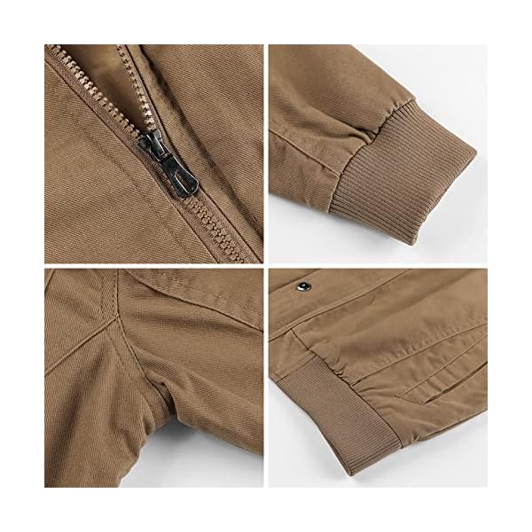 HIJEWE Men Military Jacket Casual Cotton Utility Coat Spring Falls Durable Army Cargo Bomber Stand Collar Multi-Pocket Jacket - Image 6