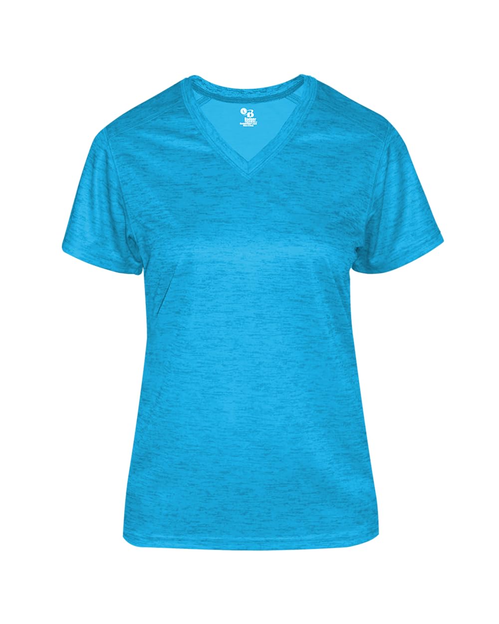 Badger Sports Ladies' V-Neck Tee Electric Blue Tonal Blend med