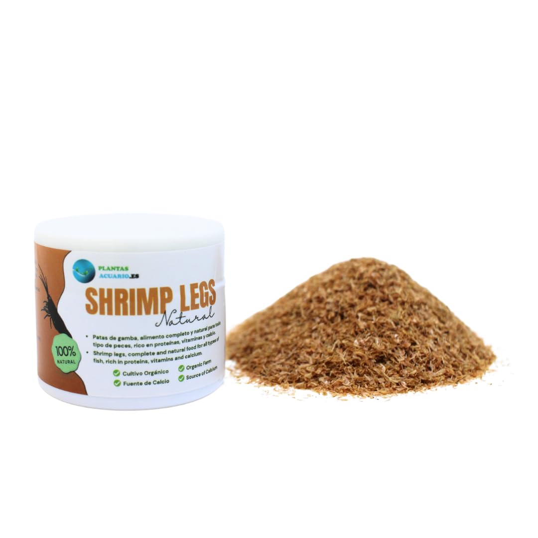 Shrimp Legs 50 ml, pequeñas Patas de gamba, alimento Natural para Todo Tipo de Peces Tropicales, de Agua Caliente, y de Agua fría, Comida Rica en proteínas, Calcio y Elementos minerales.