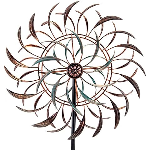 Stargarden Wind Spinners Outdoor Metal Large 360 Degrees Kinetic Wind Sculptures& Spinners Yard Art Outdoor Garden Decor Cover