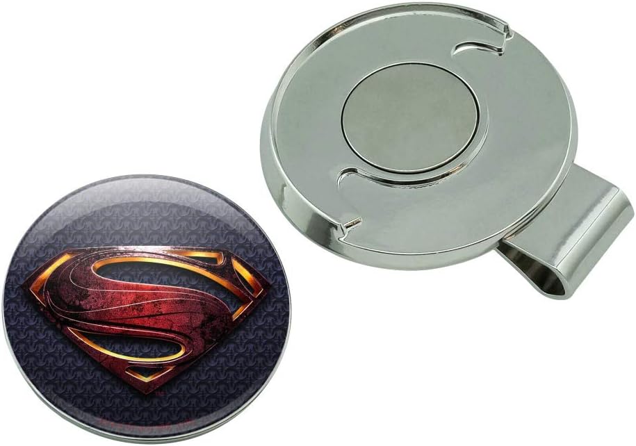 review GRAPHICS & MORE Justice League Movie Superman Logo Golf Hat Clip with Magnetic Ball Marker