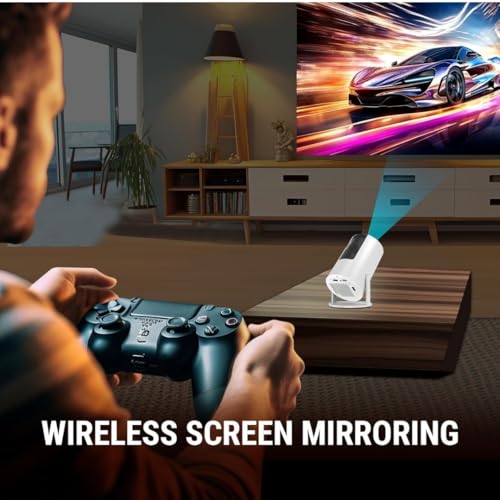 Image of Fire turtle Big Home Theater Projector | Full HD 1080p LED Projector with HDMI, USB, AV, VGA | 200 inch Display Support | Compatible with TV Stick, Laptop, Smartphone (Large Projector)