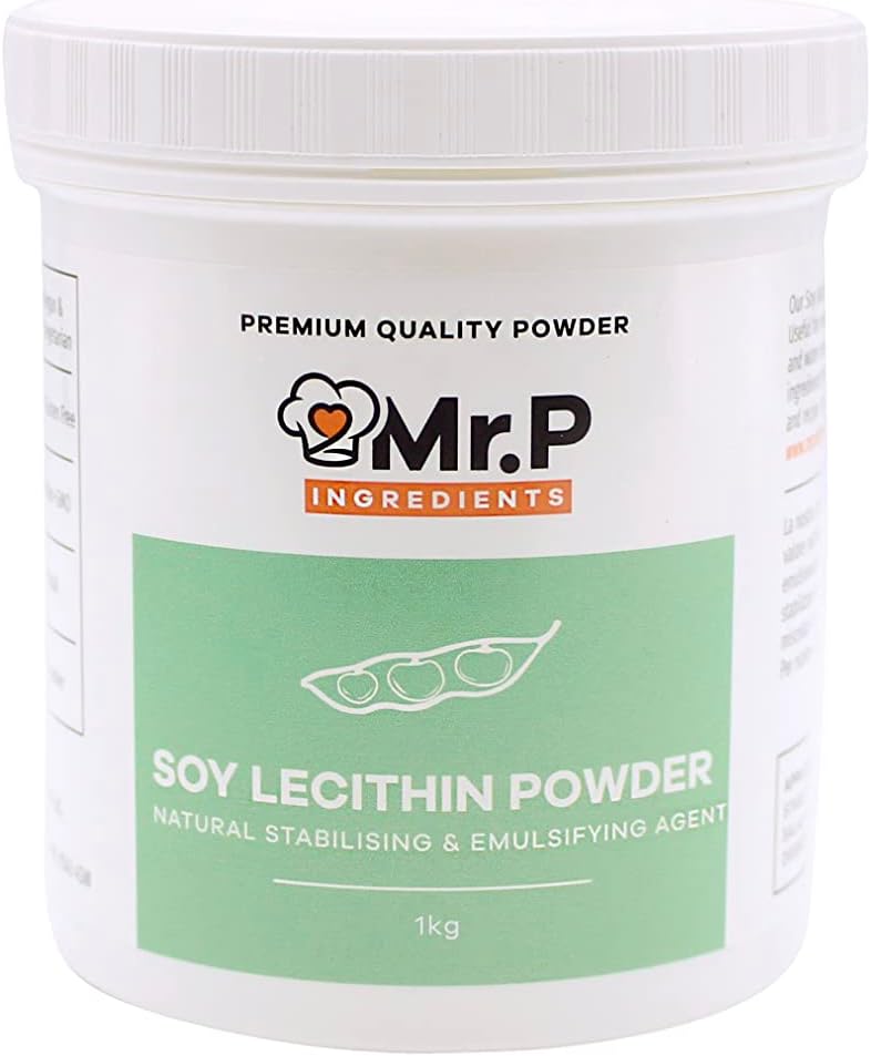 Mr.P Ingredients Soy Lecithin Powder 1 Kg Stabilising & Emulsifying Agent Texture Improver VeganVegetarian Halal Kosher Non-GMO