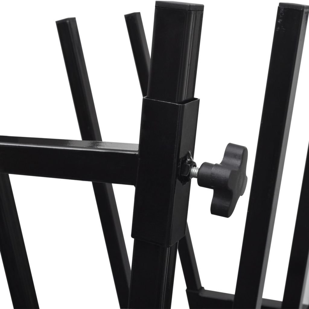 Homgoday Béquille vernie en poudre noire pour sciage de bois, meubles pour maison intérieure extérieure, salon chambre à coucher