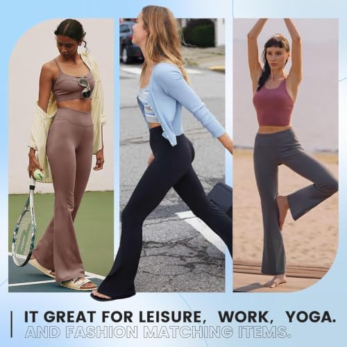 Image of Syrinx 3-Pack High-Waisted Leggings with Pockets for Women, Tummy Control