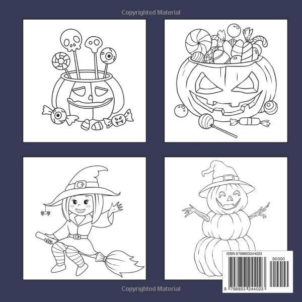 Miniatura 2 de Large Print Bold & Easy Halloween Coloring Book Simple and Easy Halloween, Bold and Easy Large Print Illustrations of Fall Season for Kids And Adults