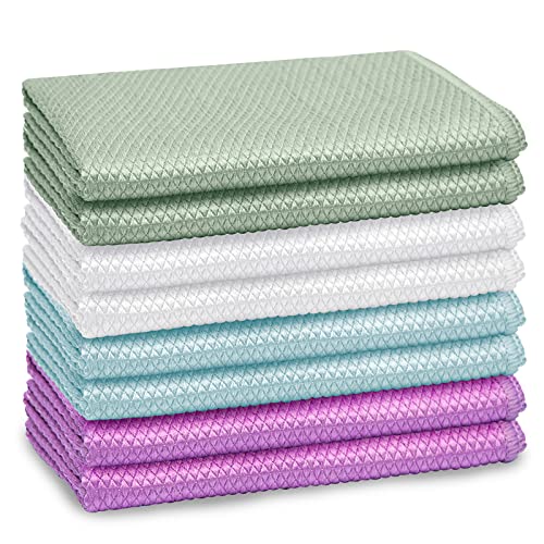 Nanoscale Cleaning Cloth, Pack of 8, 12"Ã—16", Easy Clean Cloth, Microfiber Cleaning Cloth, Nanoscale Streak-Free Cleaning Cloths Reusable Lint Free Cloth for House Washable, Glasses, Dishes