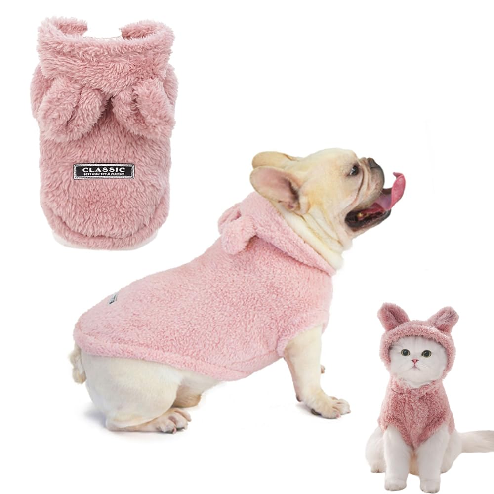 Amazon | DICOCO 犬服 秋冬 ウサギ形 犬 洋服 ペット 服 パピーサイズ