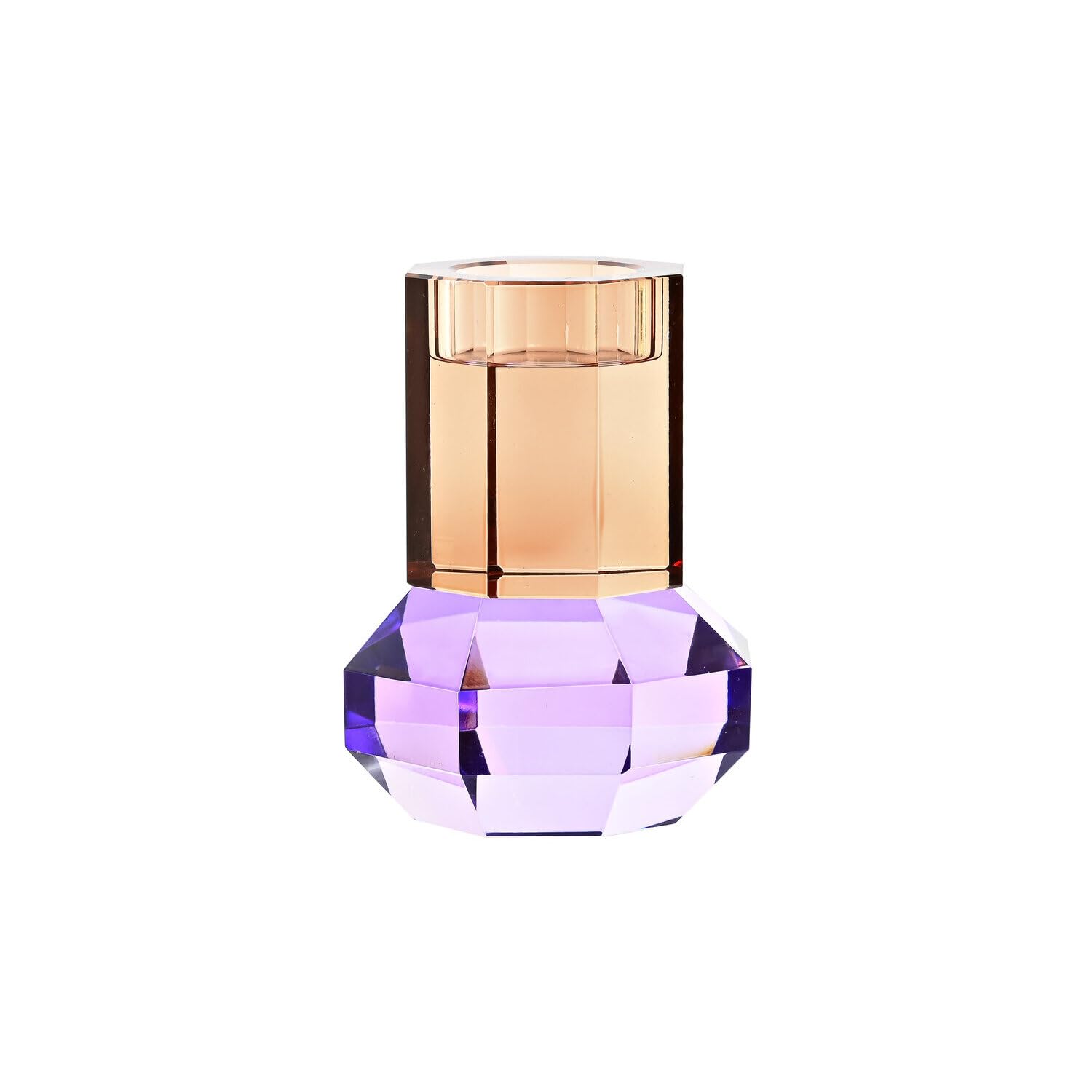 Photophore cristal bicolore 12cm, le cadeau déco idéal et chic