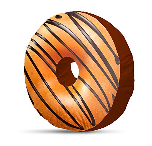 Image of Kesar Enterprises Donut /Doughnut Cushion /Pillow | Velvet Fabric|Birthday Gifts | Soft Toys | Suitable for Wheelchair, Car Seat, Home or Office for Kids Cushion | Size 14x14 inches