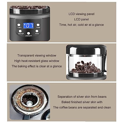 Cozimento E Resfriamento 2 Em 1, Torrefação Cronometrada, Torradeira Elétrica Café, Elétrica Sem Fum