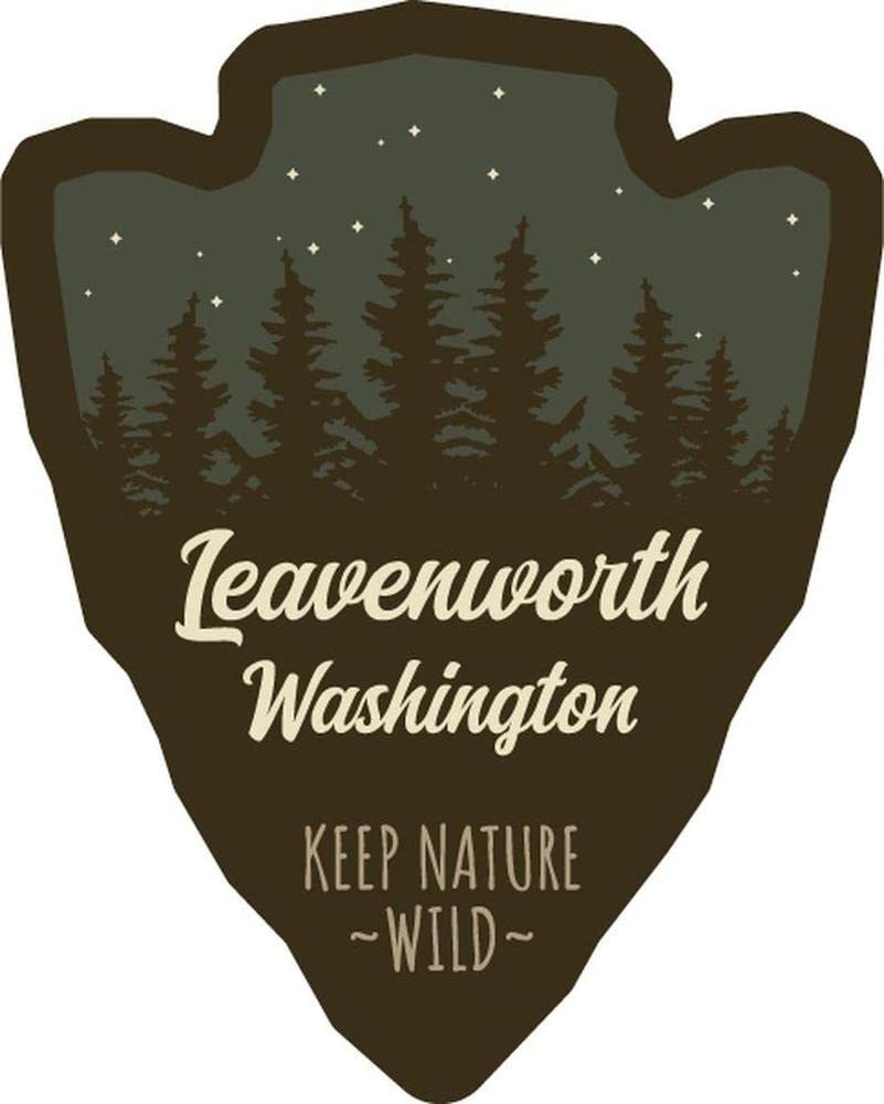 Leavenworth Washington Vinyl Decal Sticker Arrowhead Design 2 Inch