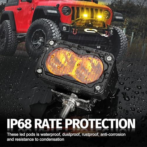 Image of LED Pods Amber 3 inch Driving Fog Light Pod Offroad Light Cube
