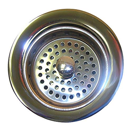 Filtro para lavaplatos de latón cromado para apertura de 3-1/2 pulg