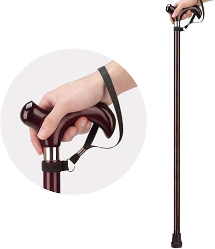 Miniatura 5 de Bastón de madera natural con punta de goma, bastones de madera maciza para hombres y mujeres, capacidad de peso de 450 libras, regalo asequible,