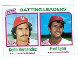 Keith Hernandez & Fred Lynn 1980 Topps baseball card #201 1979 Batting Leaders