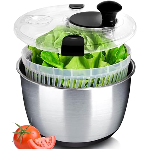 BASSWOOD Stainless Steel Salad Spinner Cover