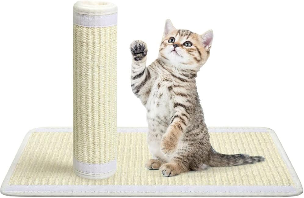review Cat Scratching Pad Furniture Couch Protector Natural Sisal Cat Scratcher Mat Couch Sofa Bed Corner Protection Horizontal Floor Carpets Cat Scratching Pads Rug with Adhesive for Indoor Cats
