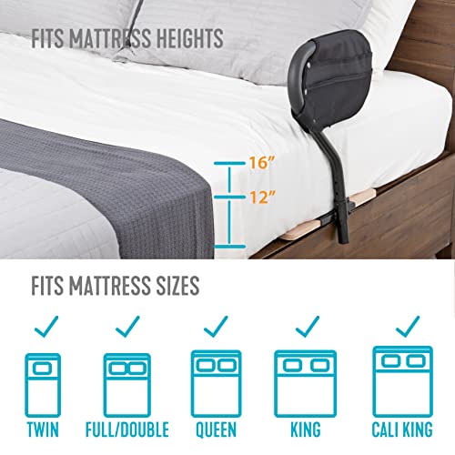 Stander Bedcane, Adult Bed Rail And Support Handle, Height Adjustable Elderly Stand Assist With Organizer Pouch #TOP3