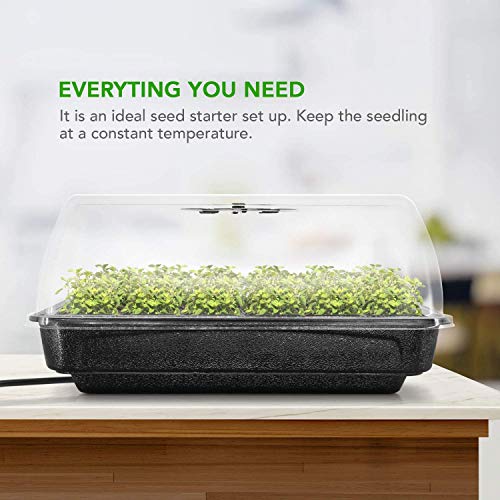 iPower GLTRAYDOMEHEATT52F Heating Seed Starter Germination Kit (with