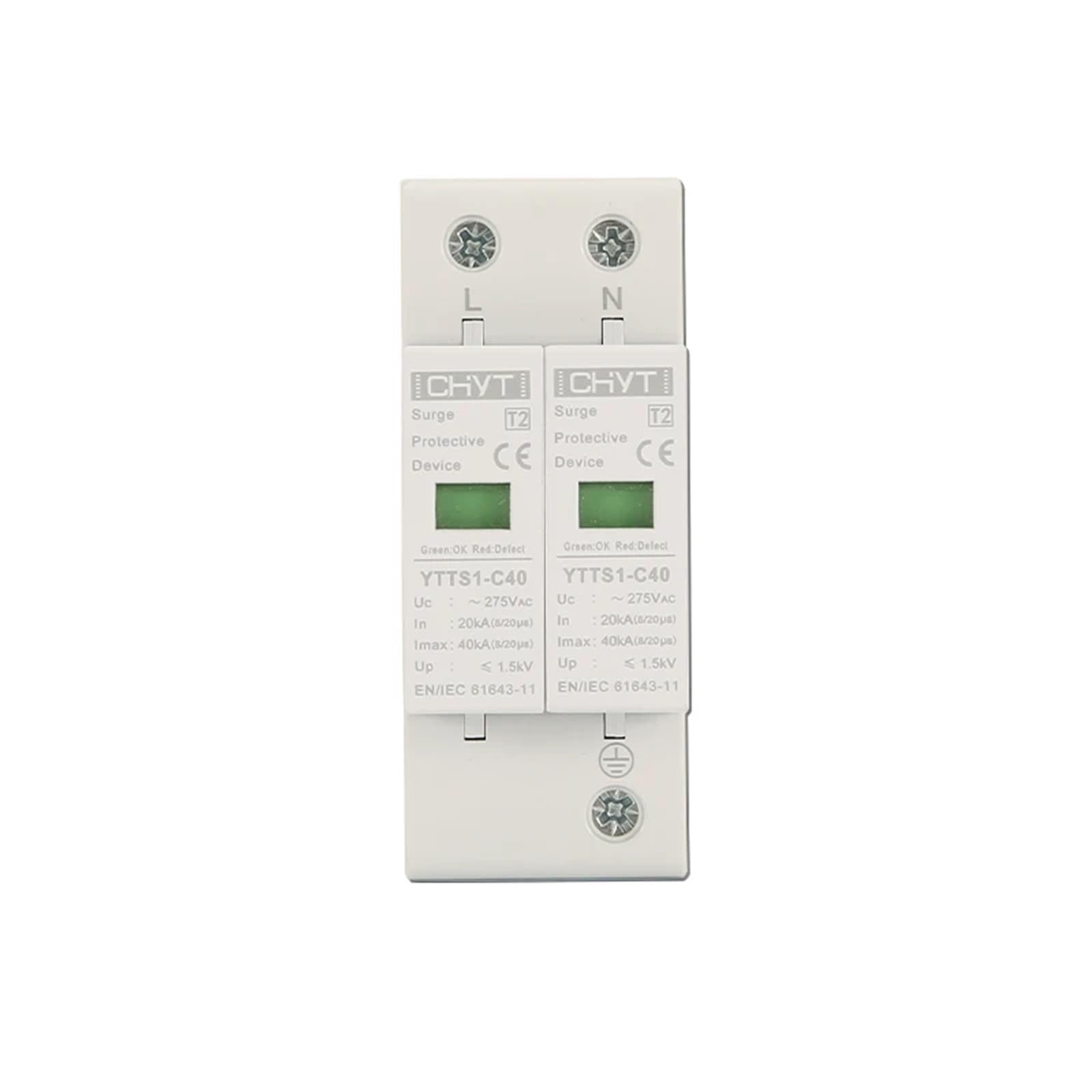 Parafoudre 2P 275V YTTS1-C40 pour éliminer les risques de surtension - 6