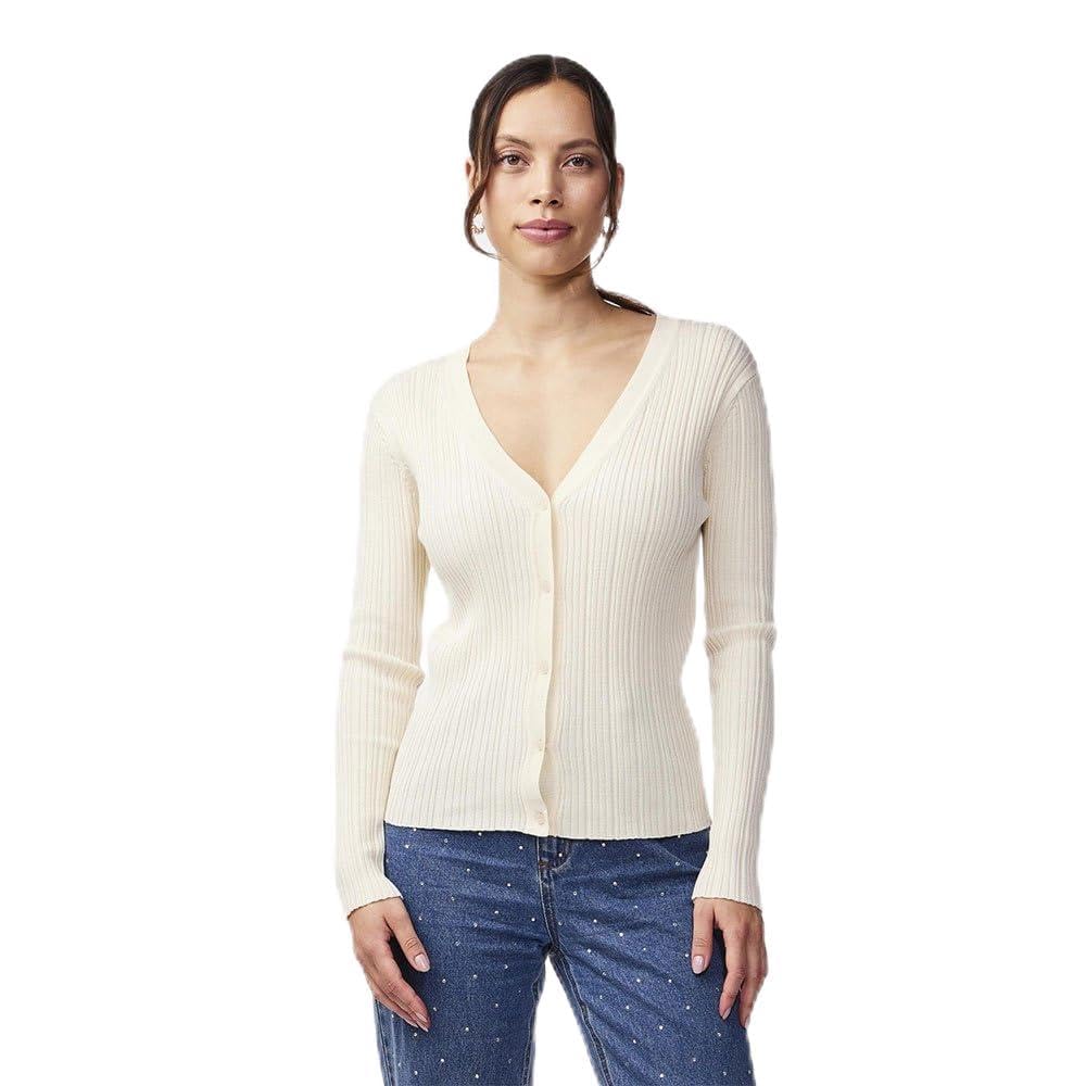 Y.A.S Yasease Ls Knit S. Noos Women's Cardigan, Grey (Whitecap Gray), S