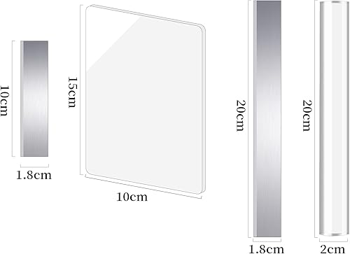 Miniatura 4 de Juego de herramientas de arcilla: cuchilla de acero flexible para cortadores de arcilla, rodillo de arcilla hueca acrílica y tablero de respaldo de