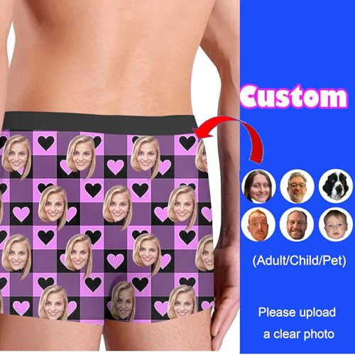 Custom Boxers for Men, Personalized Funny Boxers for Birthday Valentine's Day Underwear With Faces Underwear Boyfriend Gifts3