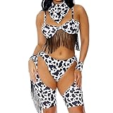 Forplay Women's Buck Wild Sexy Cowgirl Costume Set, Black White, L/XL