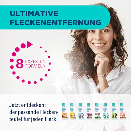 Dr. Beckmann Fleckenteufel Blut & Eiweißhaltiges | Spezialfleckentferner gegen Blutflecken, Eis- und Spermaflecken u.v.m. | 50 ml