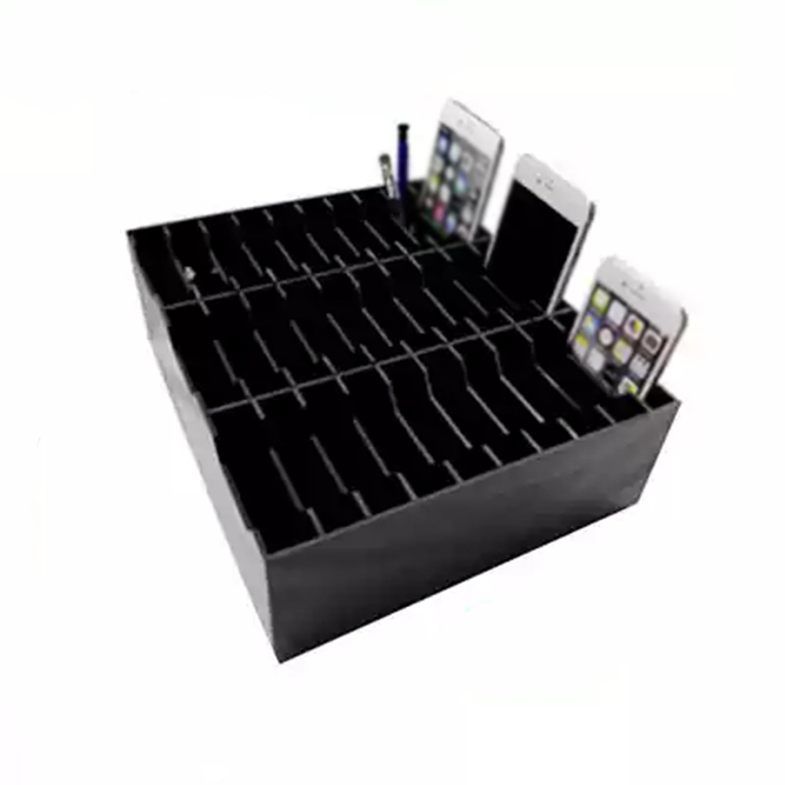 Mobile Phone Storage Cabinet 30-grid Mobile Phone Storage Box Desktop Mobile Phone Storage Cabinet,Open Storage Sturdy and Durable Easy to Clean,Suitable for School Restaurant Office Factory(Color 1)
