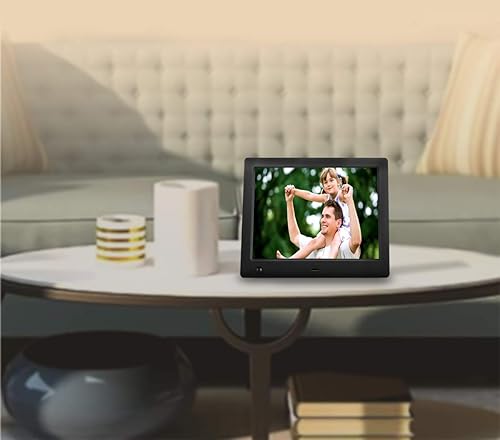 Miniatura 6 de Marco de fotos digital de 8 pulgadas, marco de fotos digital con pantalla de fotos electrónica con sensor de movimientoLCD IPS de alta resolución de