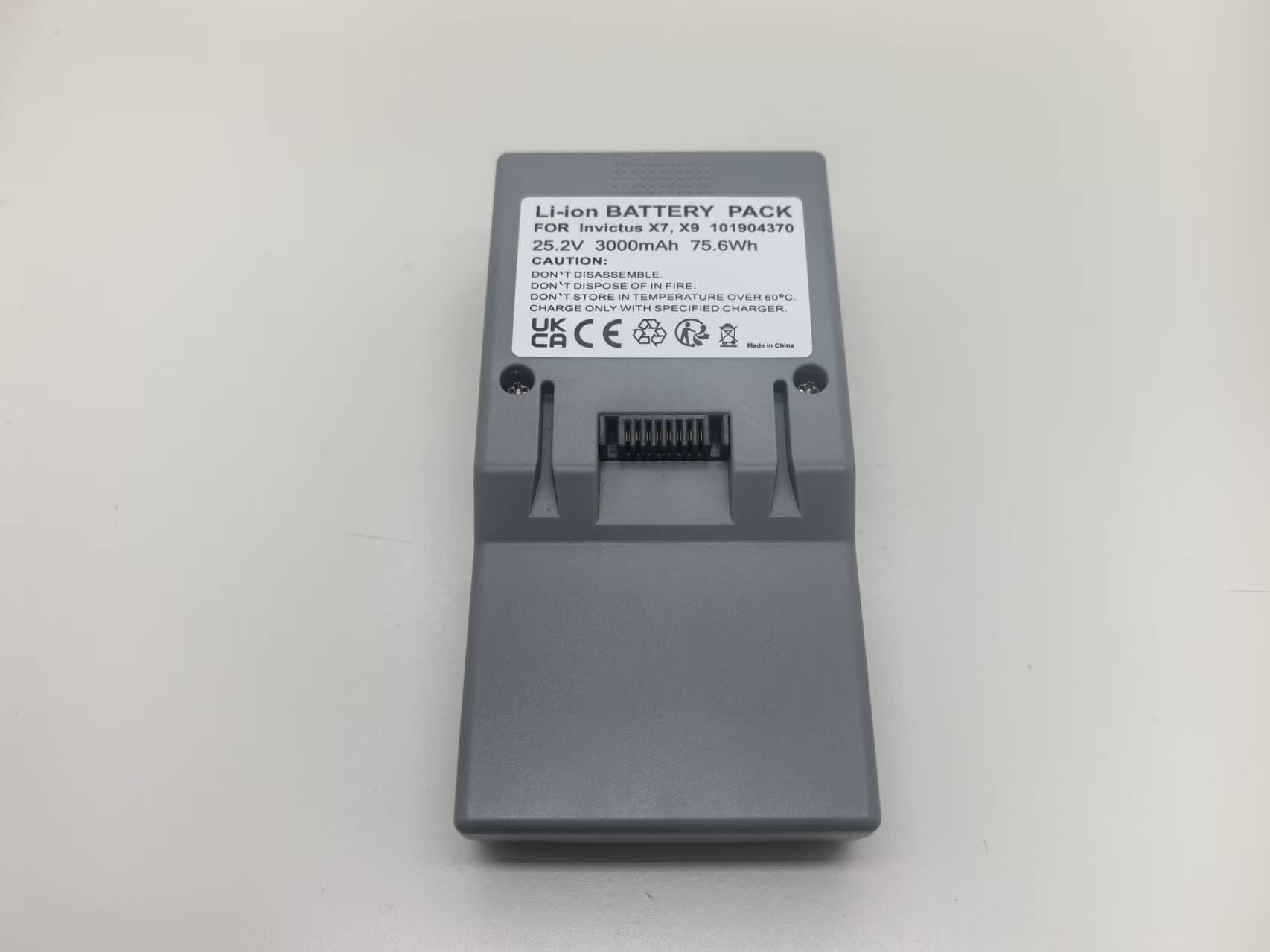 25.2V 3000mAh Li-Ion akku für Genius Invictus X7 X7-01 X9 X9-01 A8 A9 Staubsauger,Ersatz für Modell 101904370, ZB1669-7S1P-01,Für iRobot H1 Staubsauger Akku ABL-E1(grau)