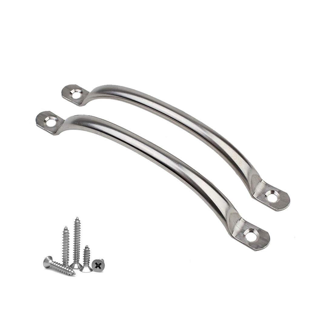 Seeraphee ⑥ Hollow Stainless Steel Pull Handles Door Knobs Drawer Pulls With Screws 180Mm 10Pcs