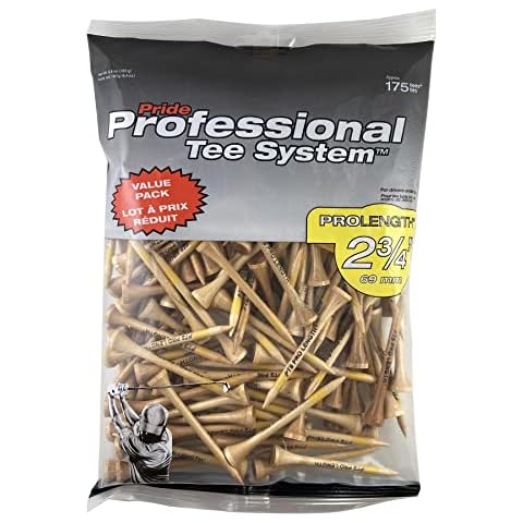 Pride Professional Tee System, 2-3/4 inch ProLength Tee, 175 count, Natural Cover