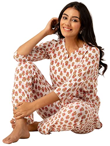 Image of feranoid Women Full Sleeves Cotton Nightsuits