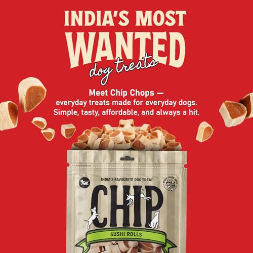 Image of Chip Chops Sushi Rolls Dog Treat are an Excellent Source of Protein and Low in Fat, Providing a Healthy Snack Option for Your Dog 250g (Pack of 2)