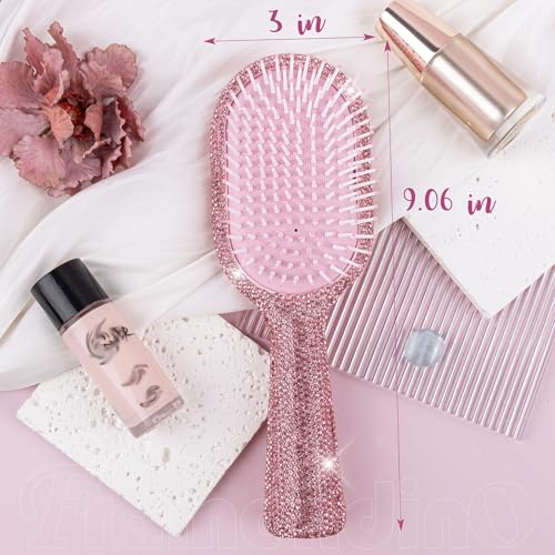 Peine rosa con strass decorativo Bling 9.06 in miniatura 2