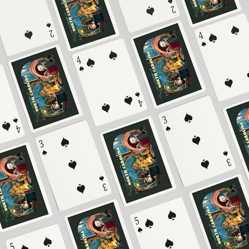Baraja de 52 cartas poker North Carolina miniatura 4