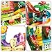 Ysityum Marble Run Building Blocks Toy - 2 in 1 Compatible Blocks Models with 6 Marble Balls, Montessori Educational Race Track Building Block Set, Classic Blocks STEM Toy for Kid Boys Girls (118PCS)