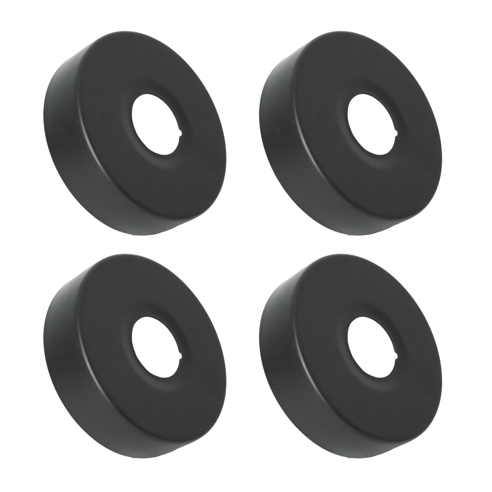 Hugwish 4pcs Rosettes for Shower Fittings 3/4’ 27 mm x 80 mm x 20 mm in Height, 4 Pieces, Rosette for tap, Internal tap ø 26 mm, Rosettes for Fittings, Shower Fitting (27mm x 80mm x 20mm Black)
