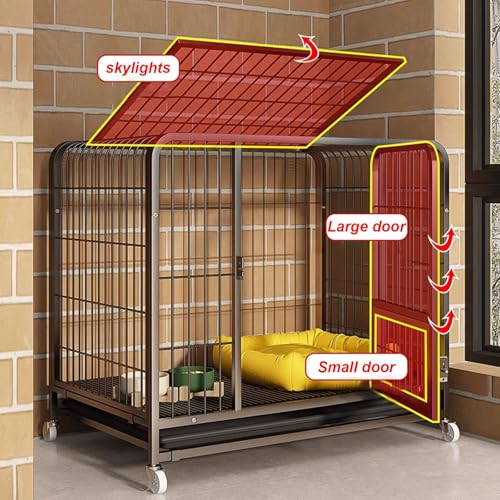 Chenil pour chiots et chats jaune 95 cm facile à nettoyer - 6