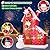 12FT Christmas Inflatable Outdoor Decoration, Huge Christmas Castle with Santa Snowman and Reindeer with Built-in LED Lights, Giant Blow Up House with Chimney for Xmas Decor Lawn, Yard, Party