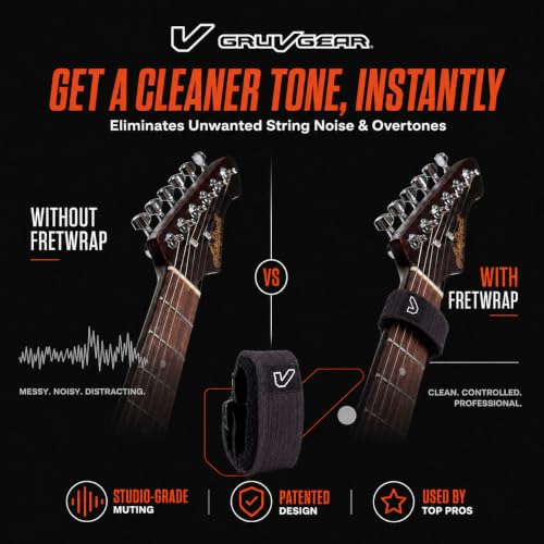 Image of Gruv Gear FretWraps Wood 'Ebony' String Muter 1-Pack, Large, Ebony Wood